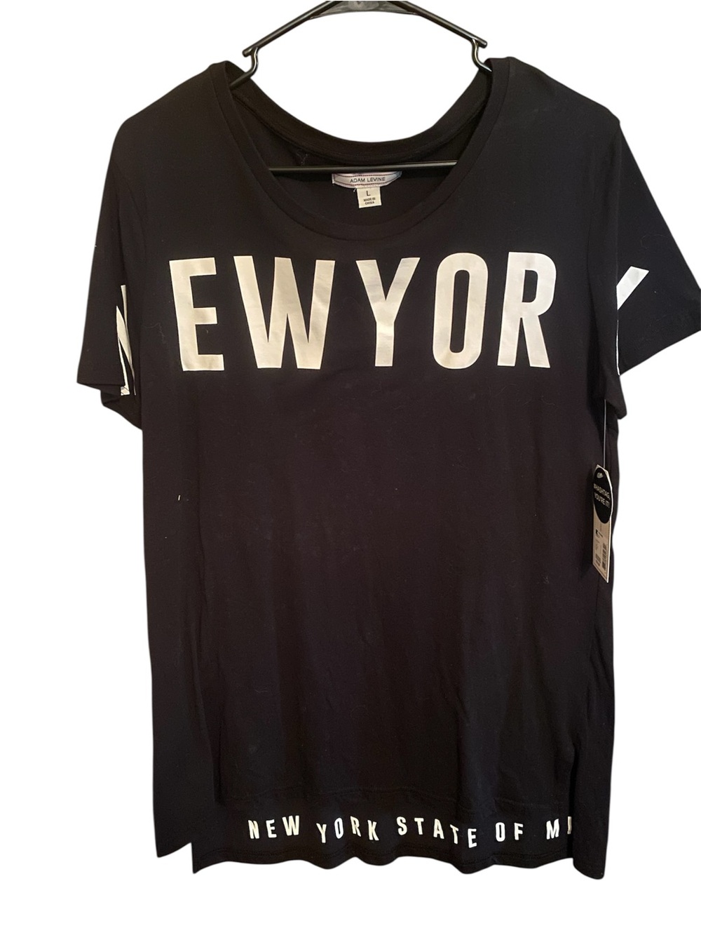 Adam Levine Collection Black "New York State of Mind" Graphic T-Shirt. NWT SZ L